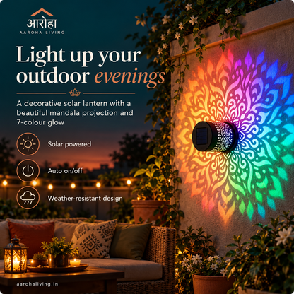 Solar Mandala Lantern Pack of 3 (Terrace Set)