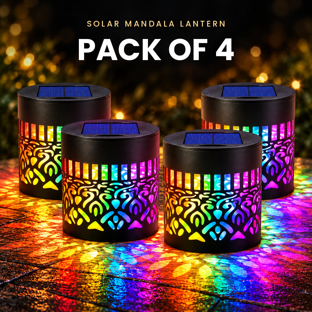 Solar Mandala Lantern Pack of 3 (Terrace Set)